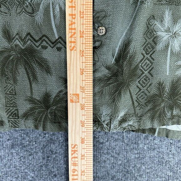 Batck Bay Hawaiian Shirt Mens 2XB Green Rayon Palm Tree Short Sleeve Button Up - Picture 5 of 5